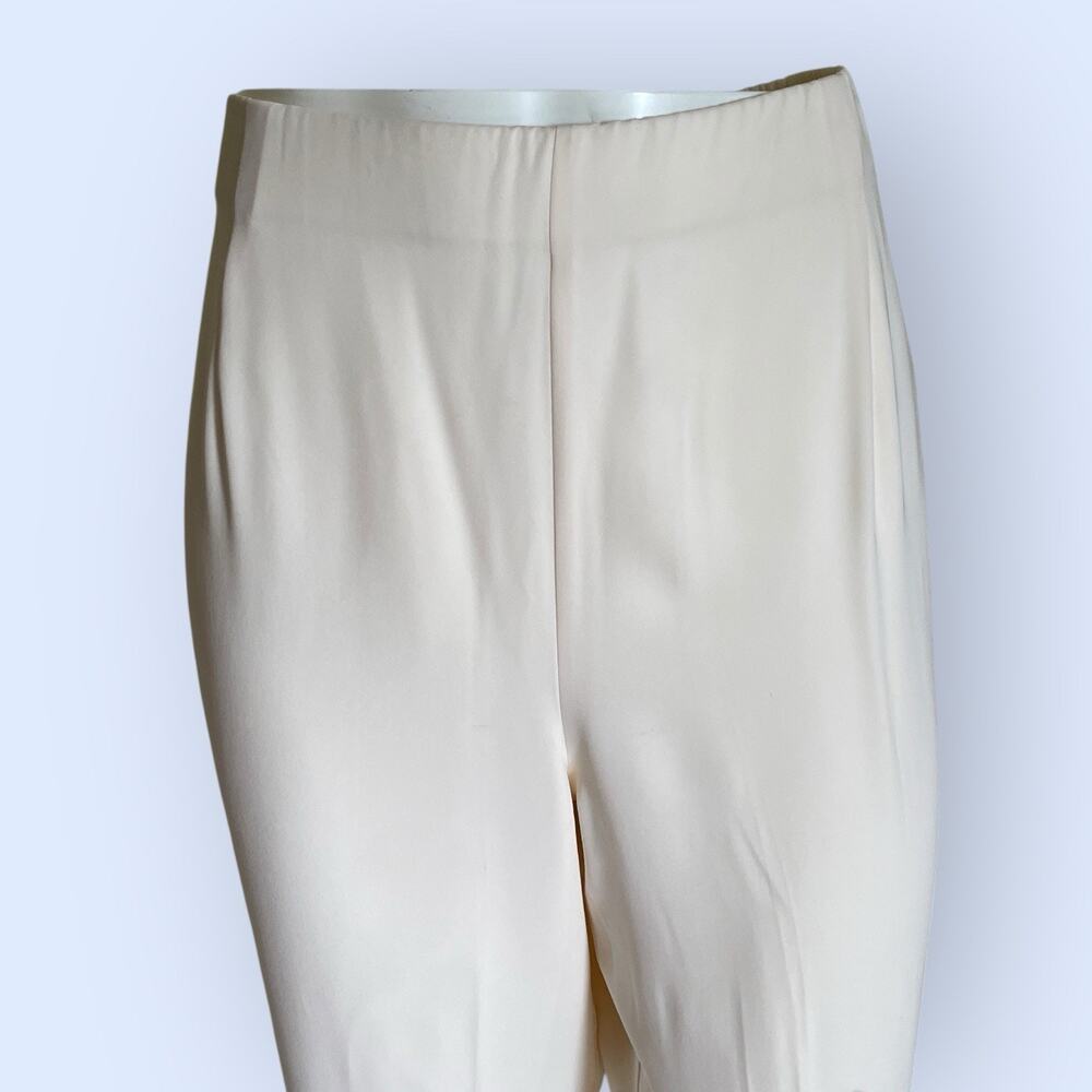 Lafayette 148 Silk Cream Ivory Dress Pants Womens 8 Silk Crepe High Waist Vtg 90 - Picture 9 of 10